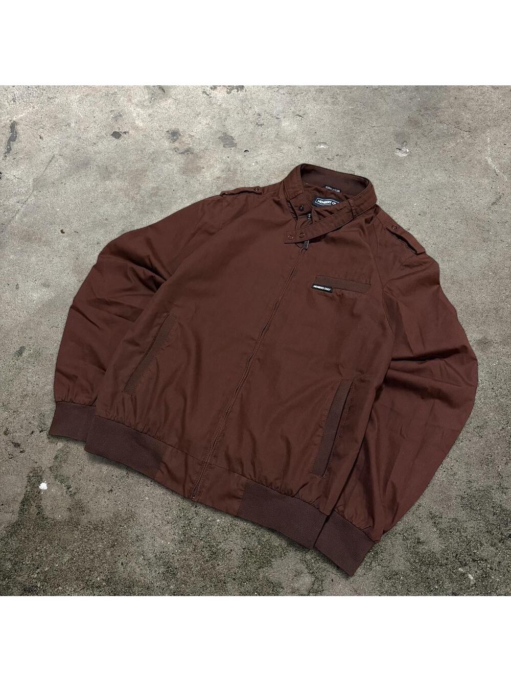 Vintage Members Only Iconic Racer Jacket Brown Men’s Small